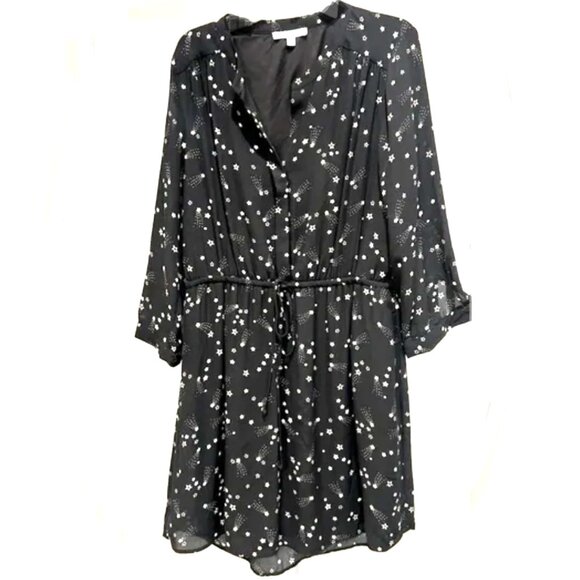 Brand New DR2 Star Pattern Long-Sleeved Mini Dress - Picture 1 of 11